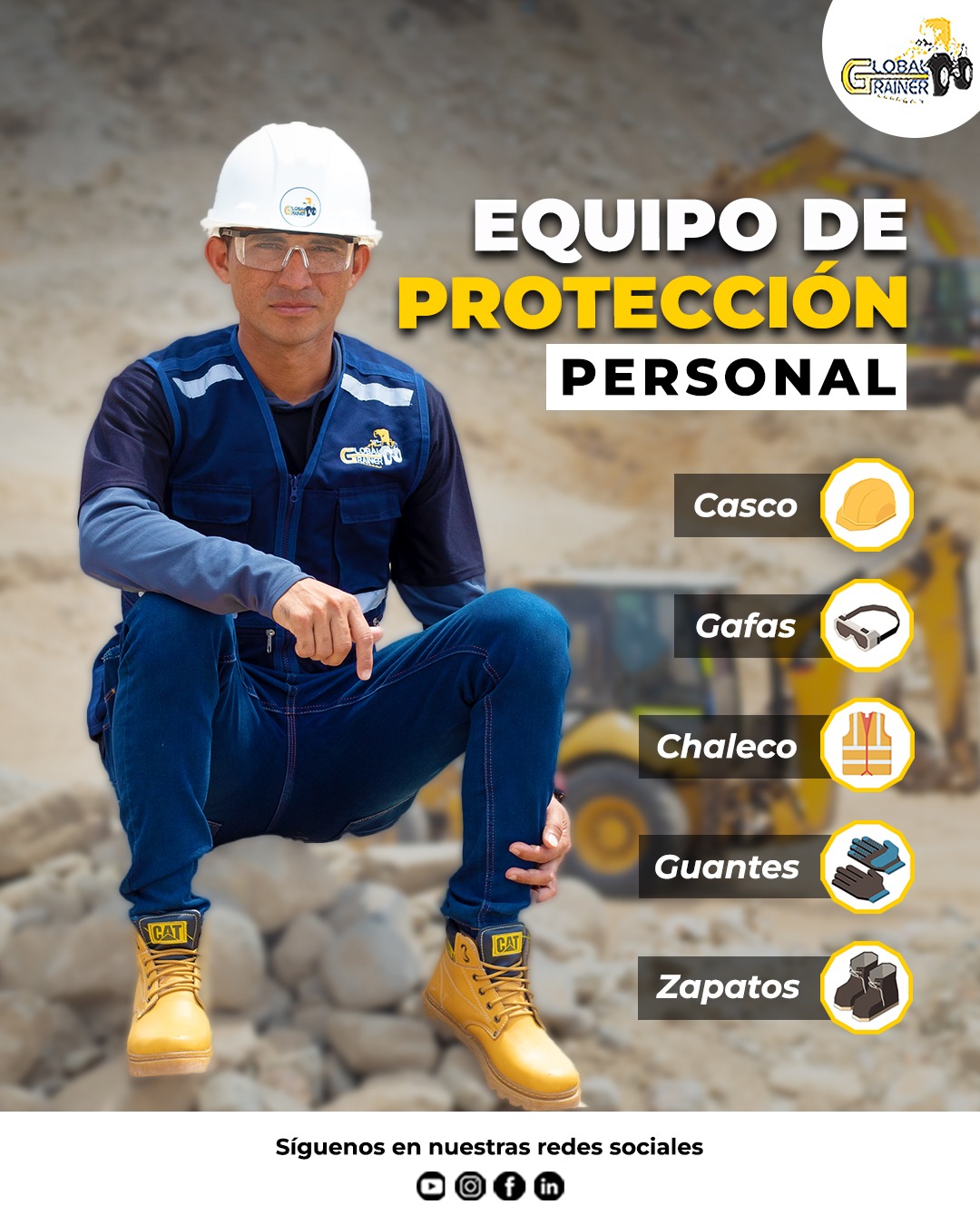 Equipo de Protección Personal (EPP) para operadores de maquinaria pesada
